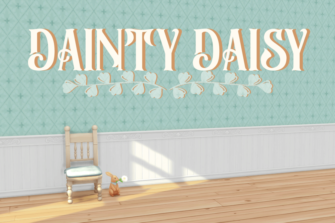 Sims 4 dainty daisy a wallpaper set 4