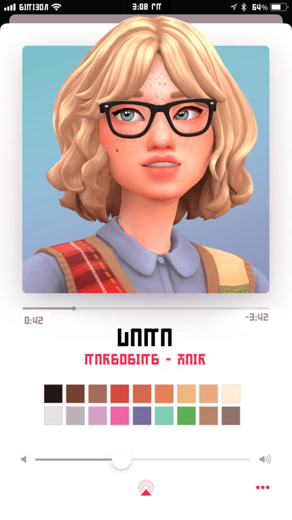 Sims 4 Dama hair by Marso Sims