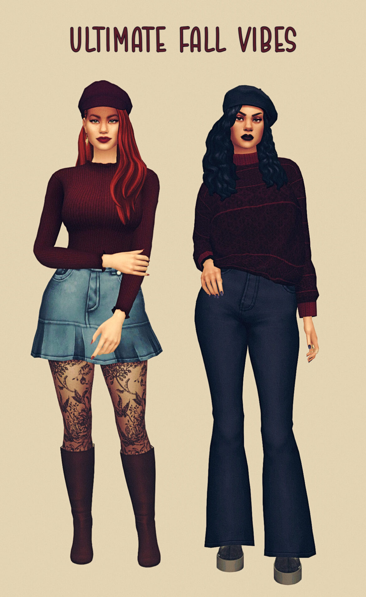 Sims 4 day one lucky thirteen lookbook challenge