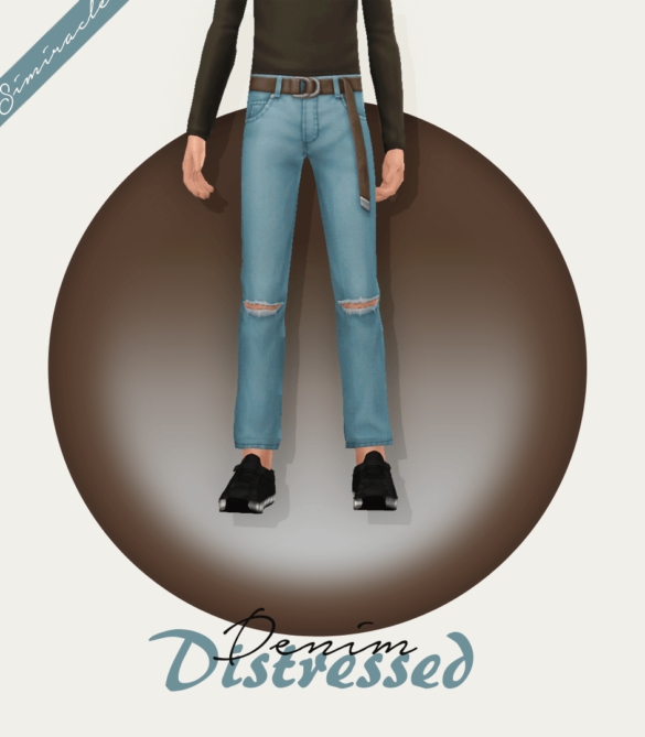 Sims 4 denim distressed kids version converted from