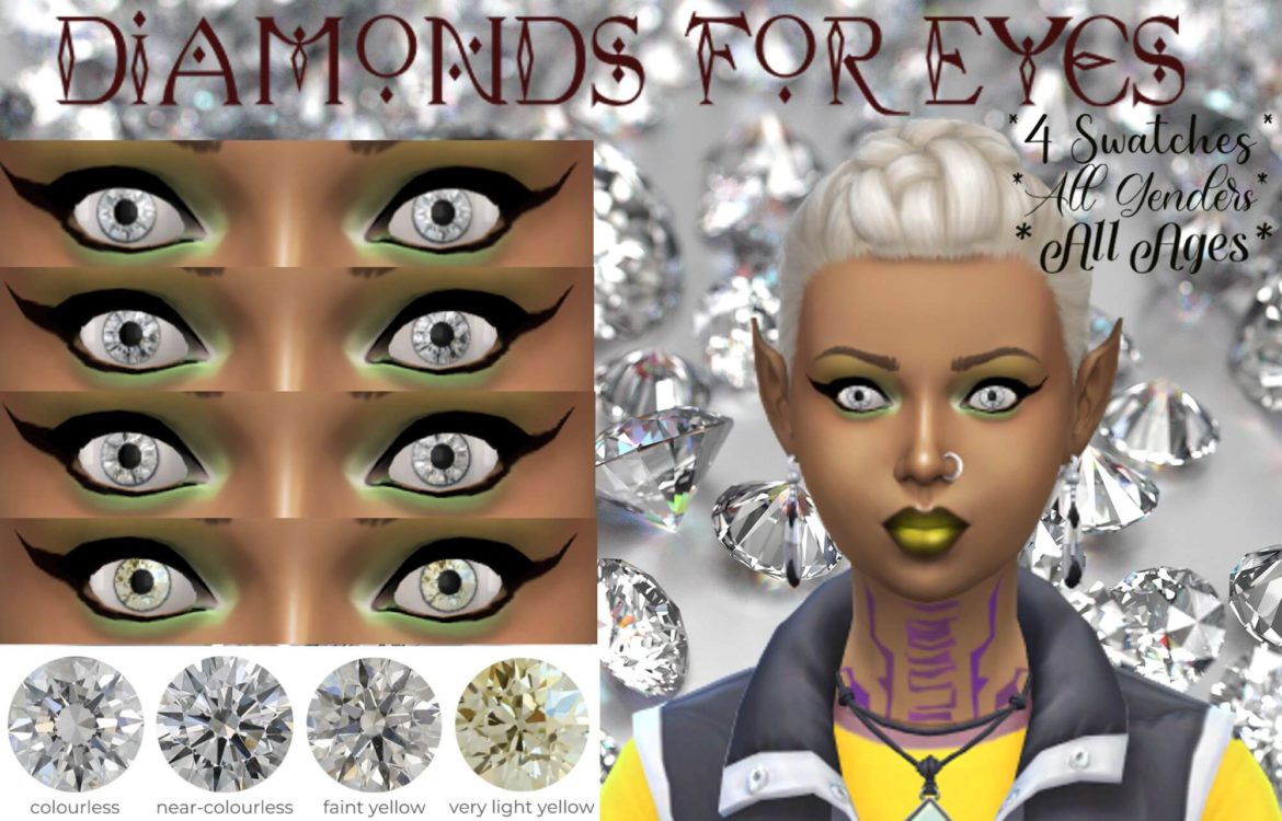 Sims 4 Diamonds For Eyes ( Non – Default )