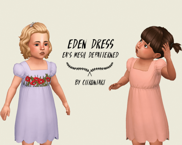 Sims 4 eden dress for toddlers