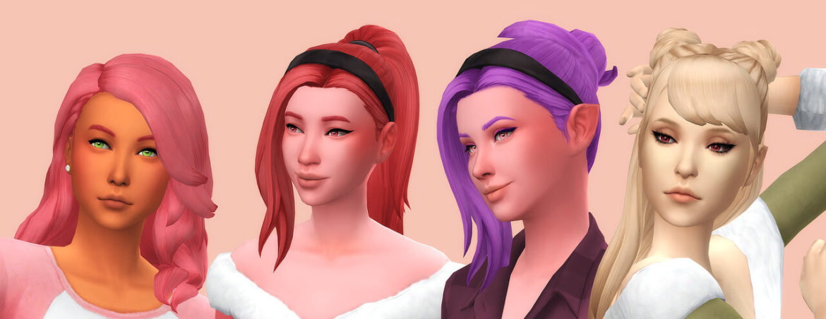 Sims 4 eight wondercarlotta hairs recolours of