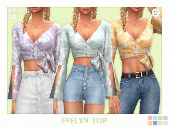 Sims 4 evelyn top by black