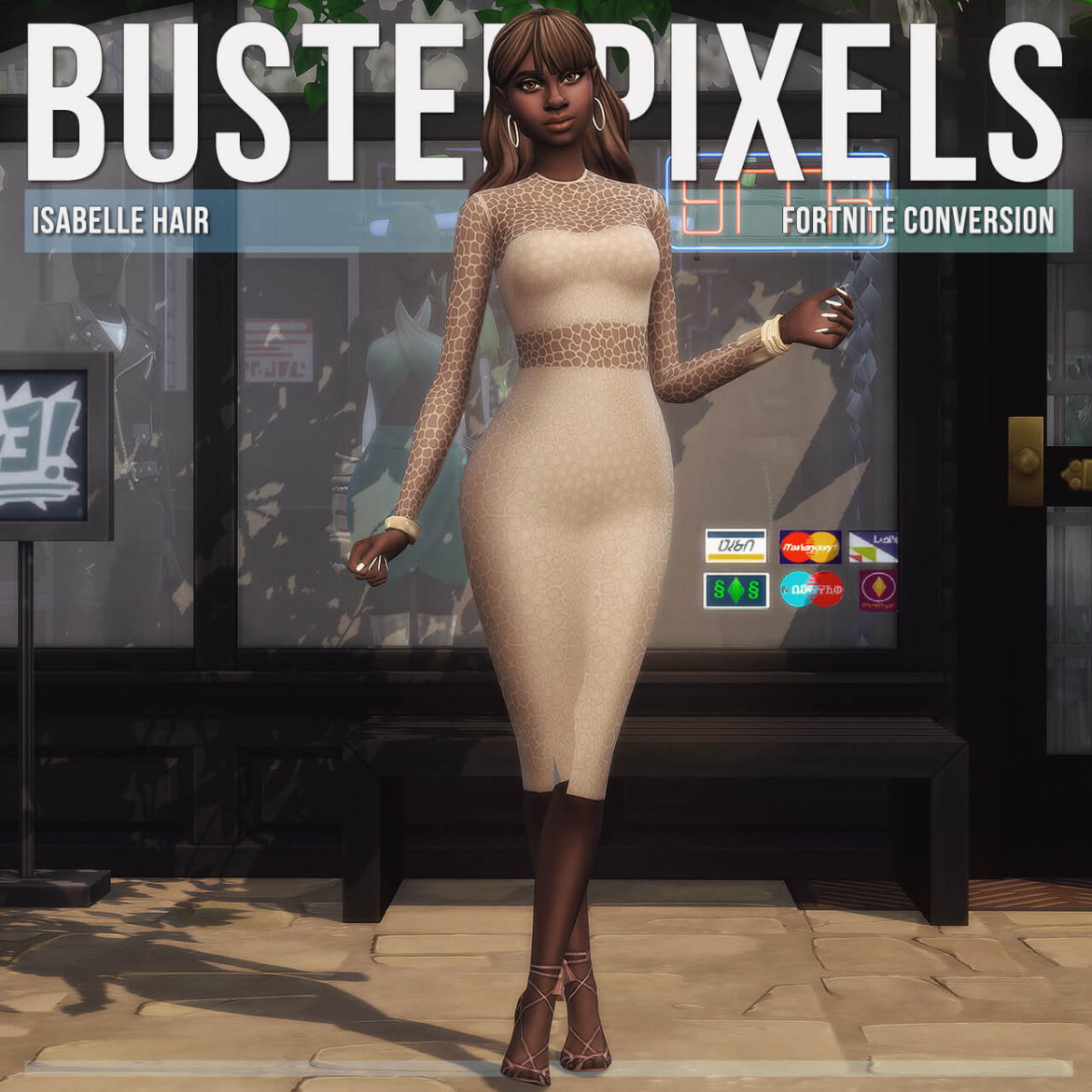 Sims 4 fortnite isabelle hair conversionedit base game