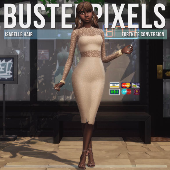 Sims 4 fortnite isabelle hair conversionedit base game