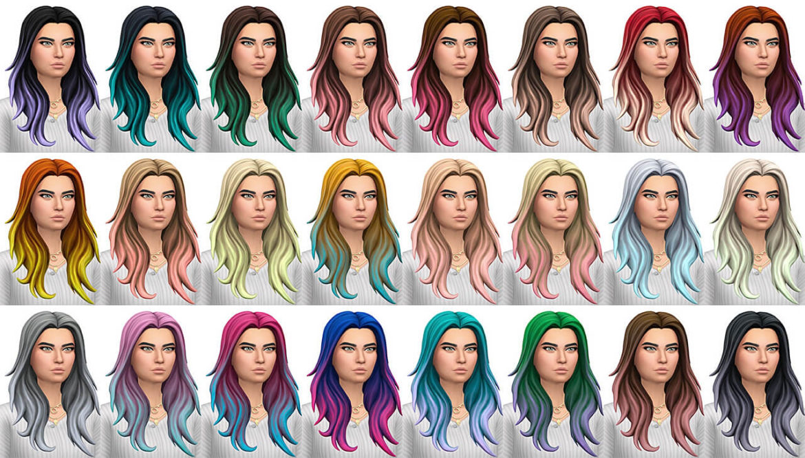 Sims 4 fortnite misc hair set 01 conversionedit base