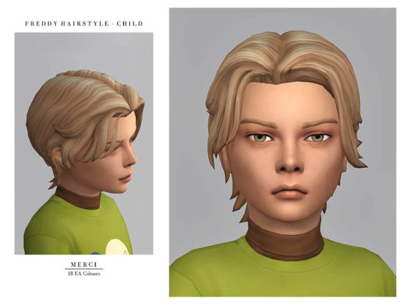 Sims 4 Freddy Hairstyle KB by Merci