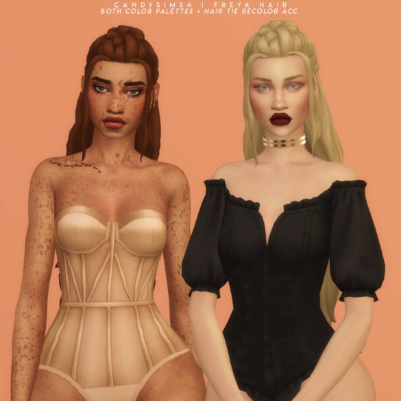 Sims 4 Freya Hair from Candy Sims 4