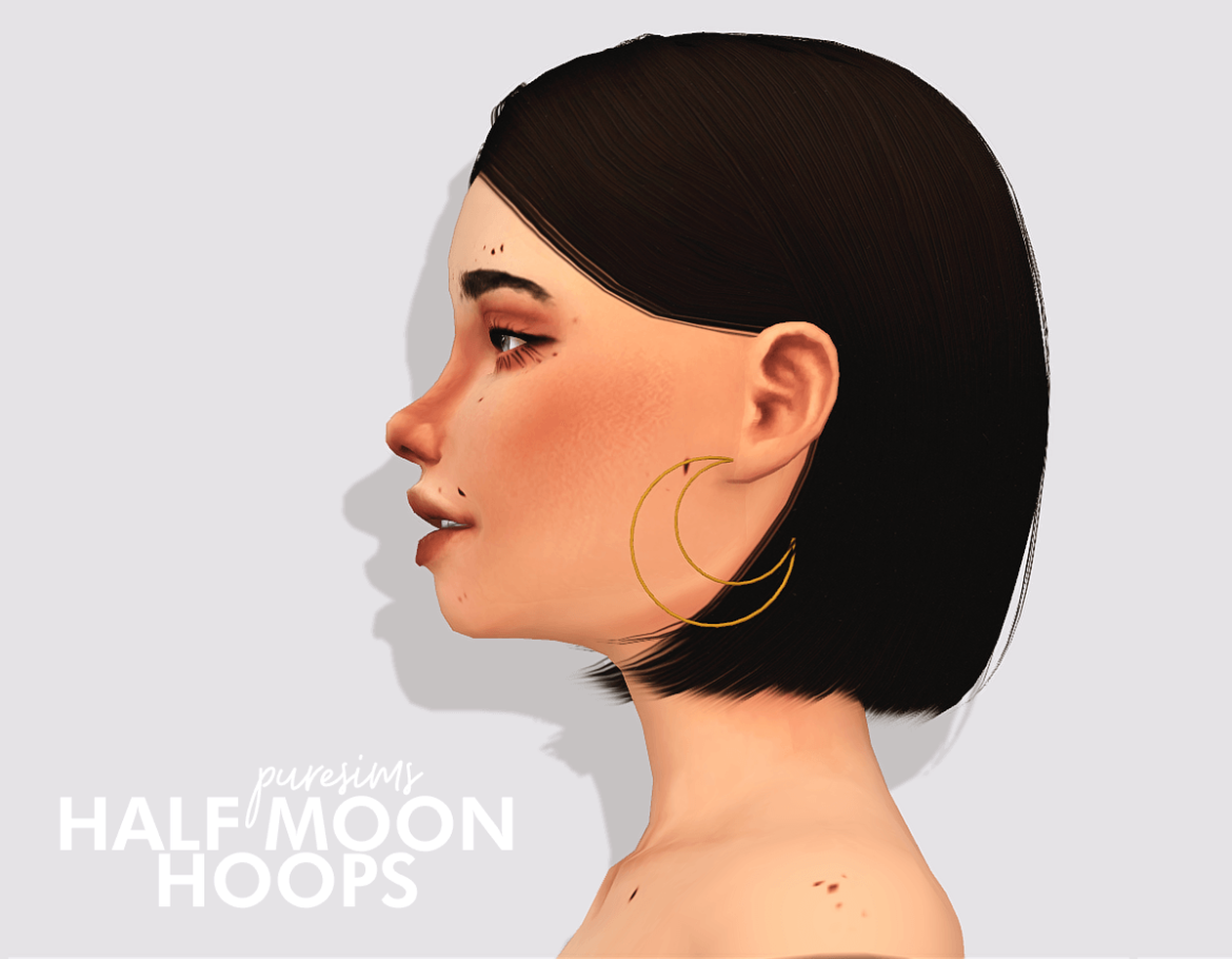 Sims 4 half moon hoops for all your witchy