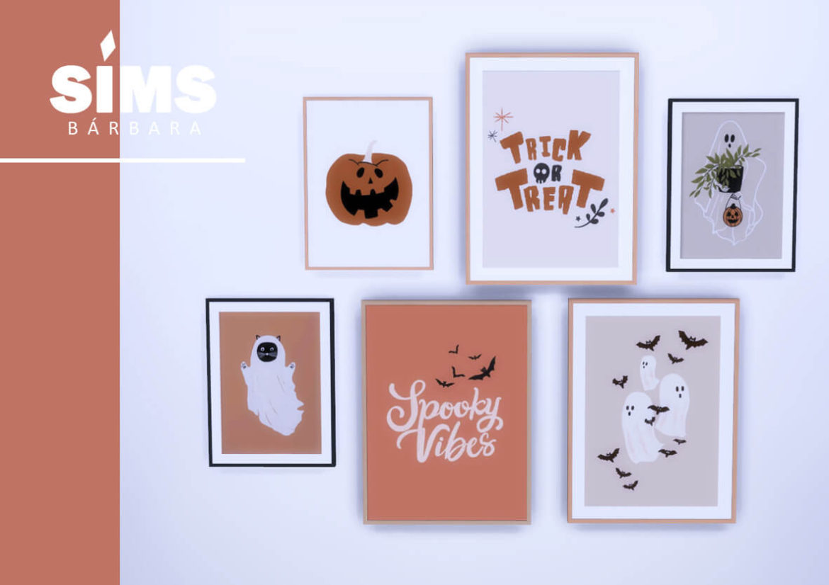 sims 4 halloween fall art printscredits mesh by