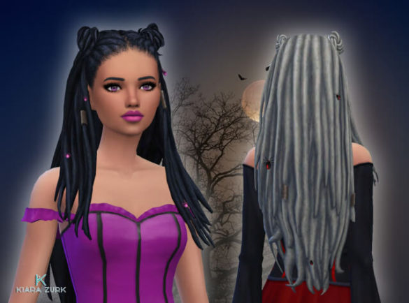 Sims 4 halloween hairstyle spider accessory