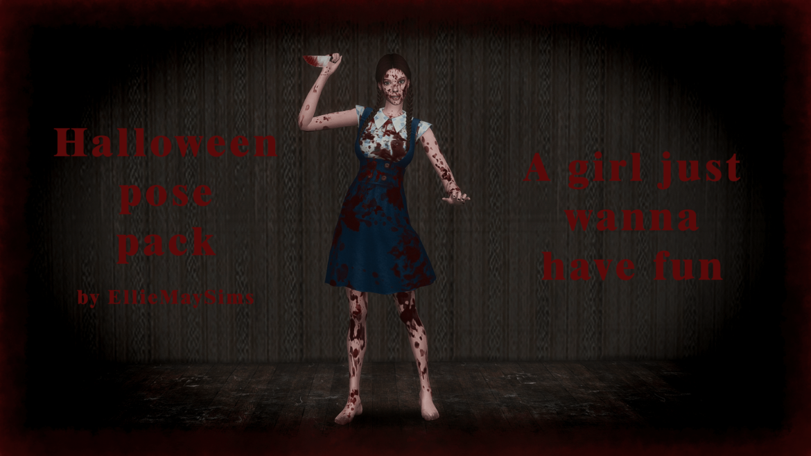 Sims 4 halloween pose pack