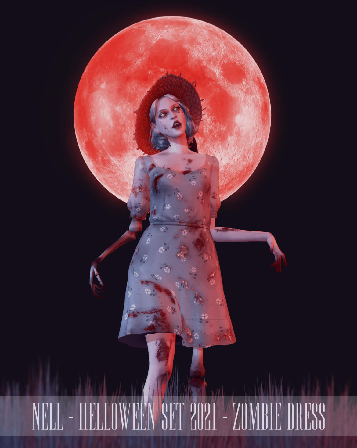Sims 4 halloween set 2021 zombie dress hq