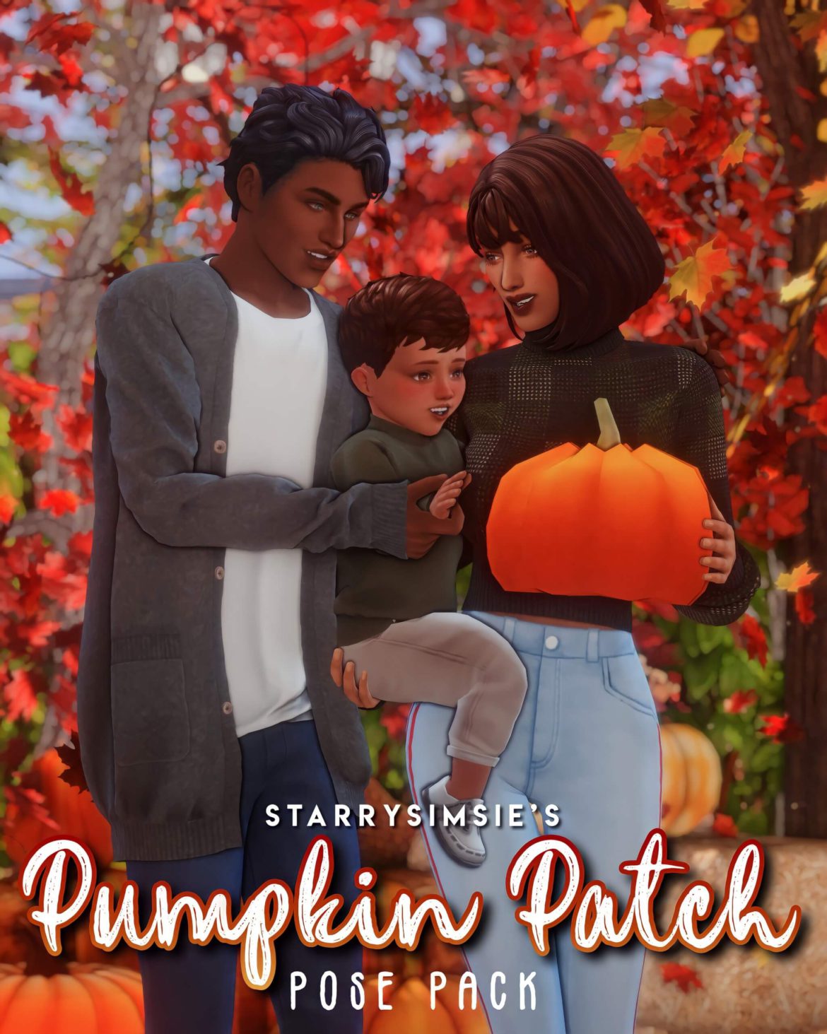 Sims 4 Pumpkin Patch Pose Pack