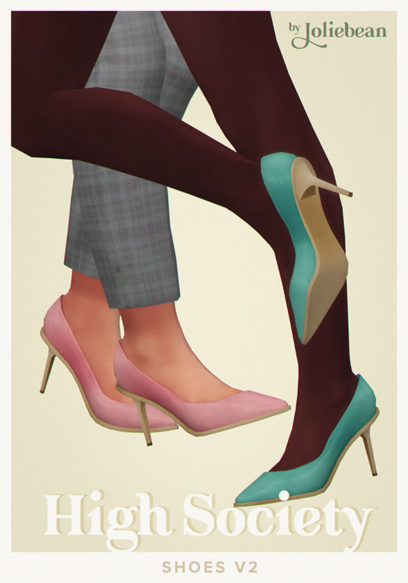 Sims 4 high society shoes v2 by joliebean