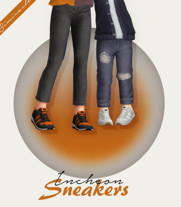 Sims 4 incheon sneakers converted from adults