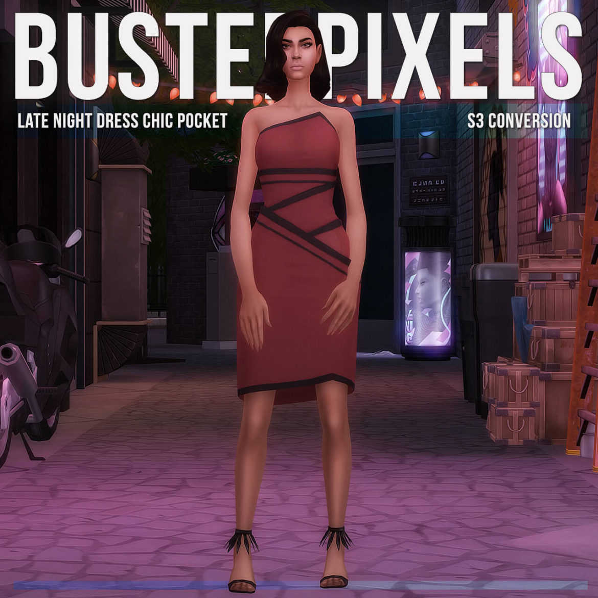 Sims 4 late night dress chic pocket s3 conversion base