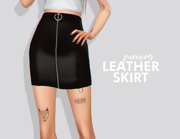 Sims 4 leather skirt