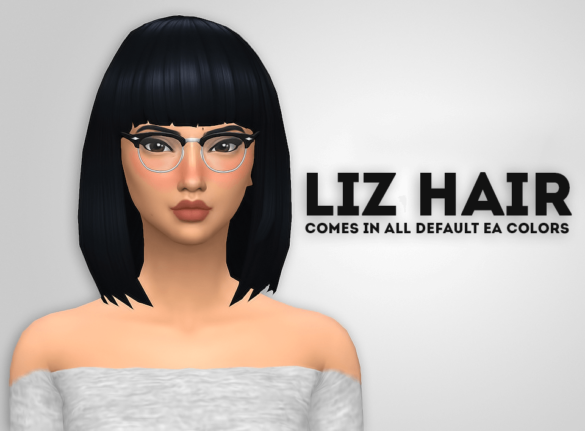 Sims 4 liz hair comes in all default ea colors not hat