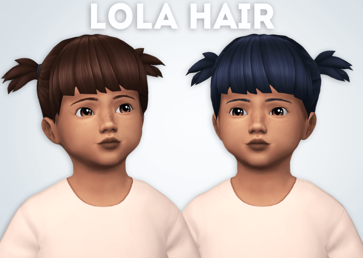 Sims 4 lola hair comes in all ea colors hat compatible