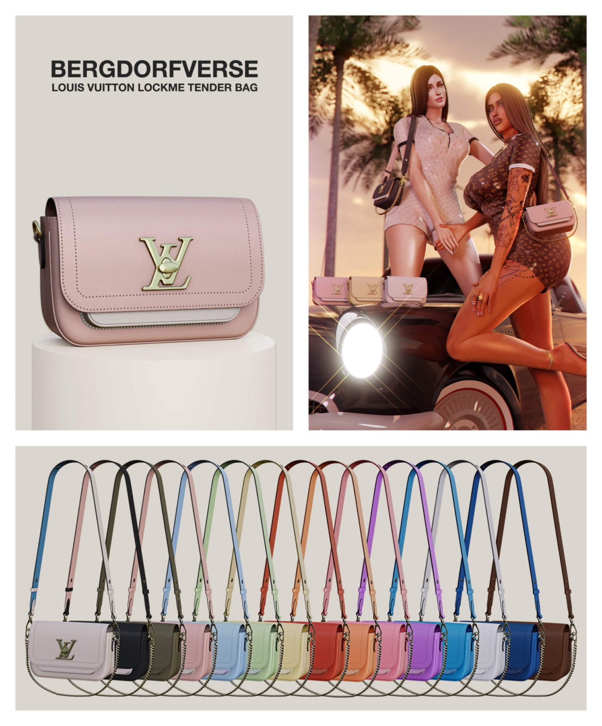 Sims 4 louis vuitton lockme tender bag