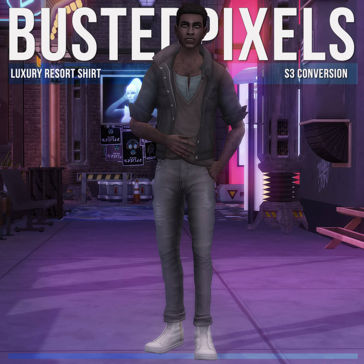 Sims 4 luxury resort shirt s3 conversion base game