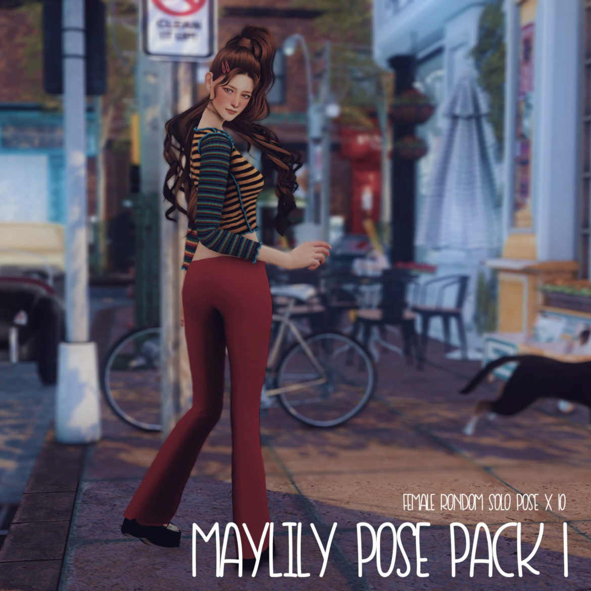 Sims 4 maylily pose pack 1 female random solo pose x 10