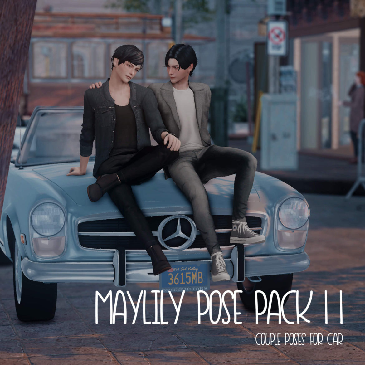 Sims 4 maylily pose pack 11 couple poses for car x 5