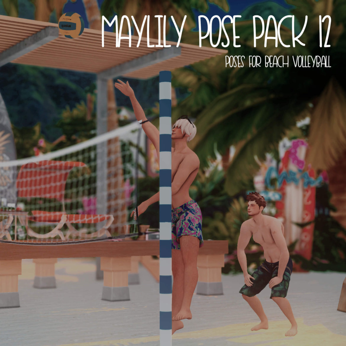 Sims 4 maylily pose pack 12 poses for beach volleyball x