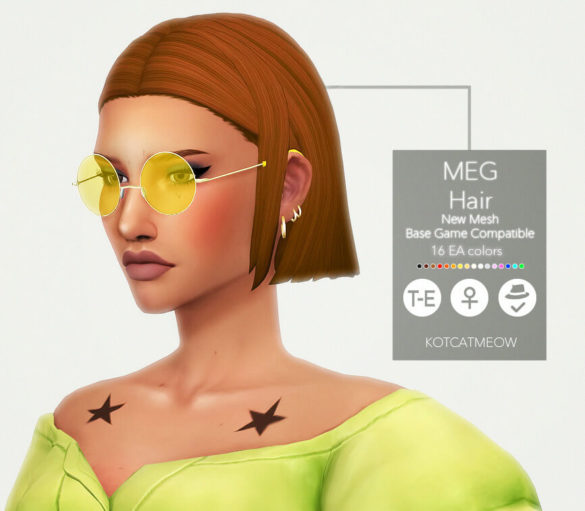 Sims 4 meg hair base game