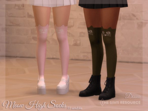 Sims 4 meow high socks