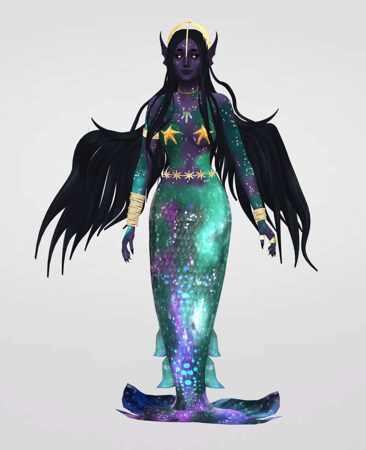 Sims 4 mermay day 19 galaxy another really simple