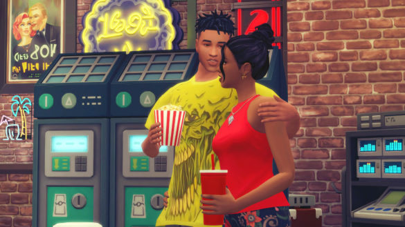 Sims 4 Movie Date Night Cinema Posepack