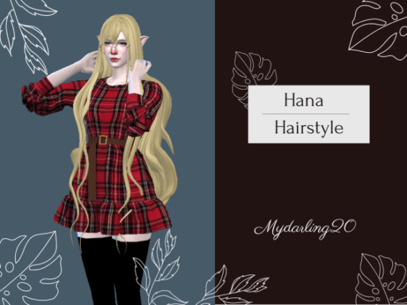 Sims 4 new hair hana new mesh maxis match all