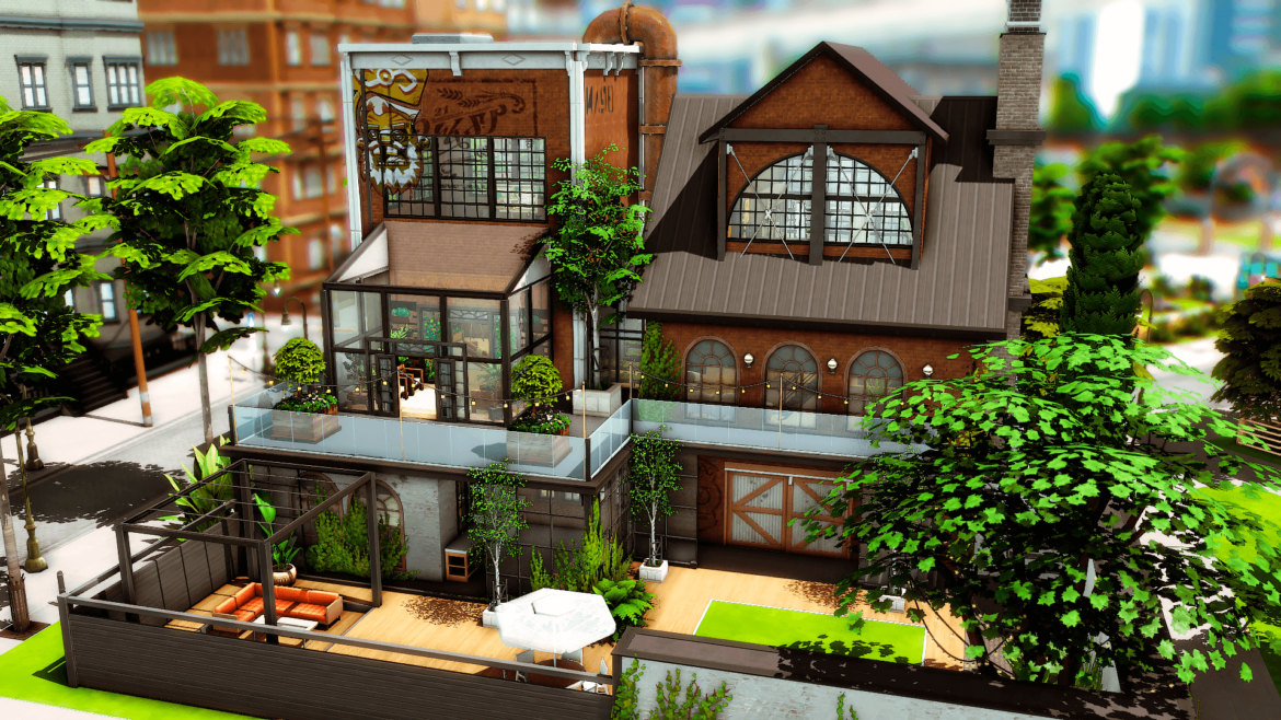 Sims 4 NO CC – NY Industrial Loft