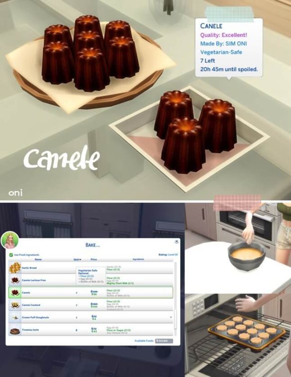 Sims 4 october 2021 recipecanele need recipe pack mod