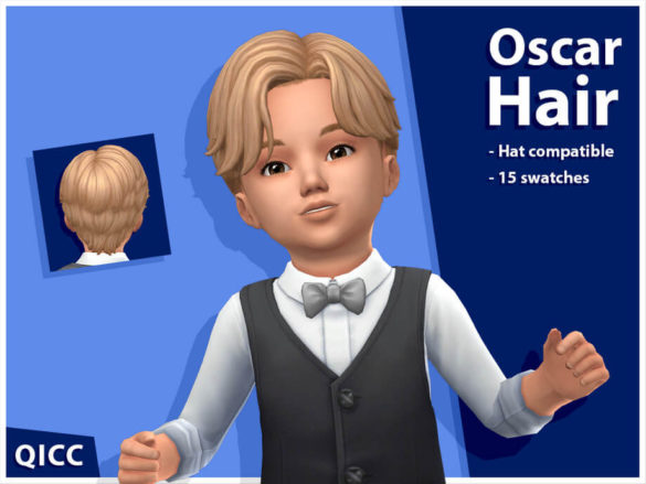 Sims 4 Oscar Hair by qicc from TSR
