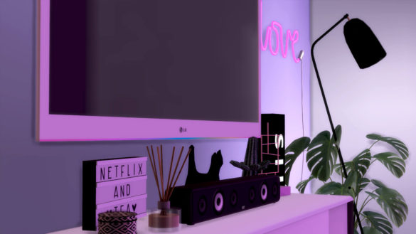Sims 4 pink game setup cc