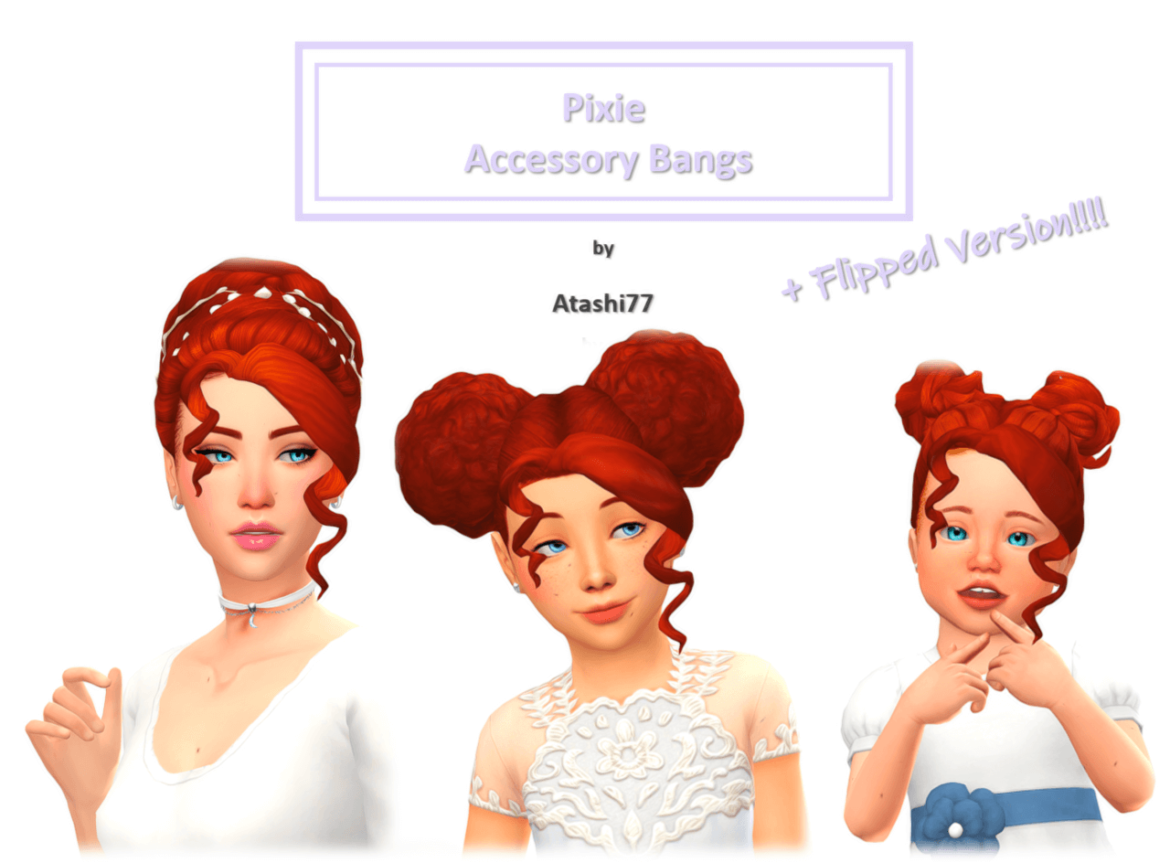 Sims 4 pixie accessory bangs