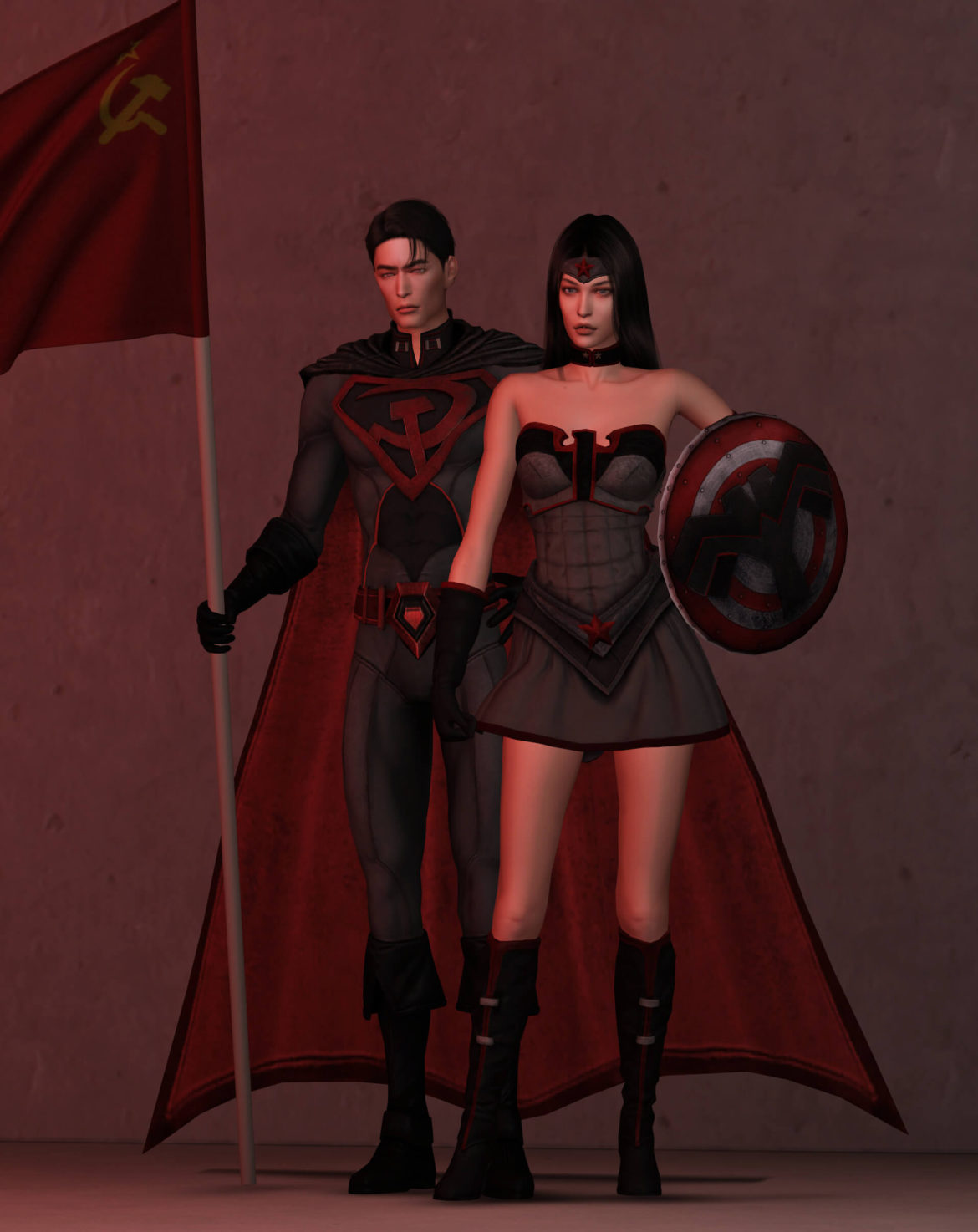 Sims 4 red son set new mesh 1 color for malefemale full