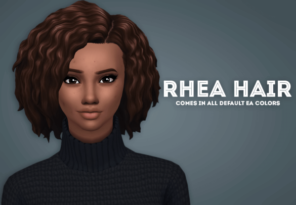 Sims 4 rhea hair comes in all default ea colors hat