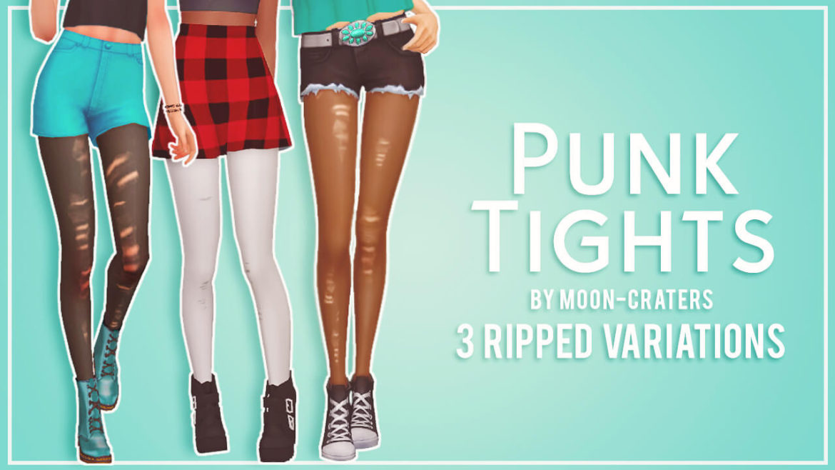 Sims 4 ripped punk tights maxis match