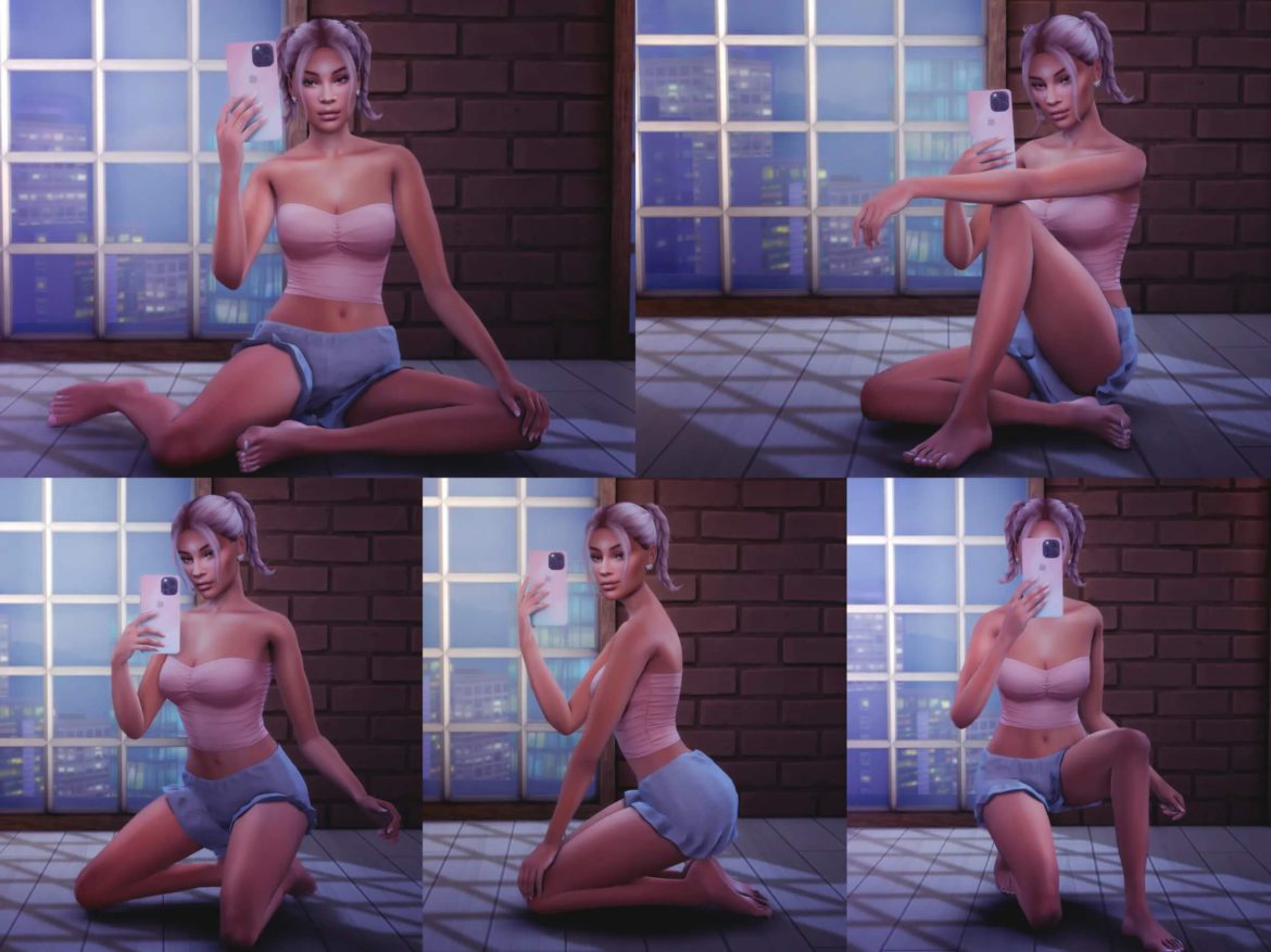 Sims 4 Selfie Pose Pack I by Katverse