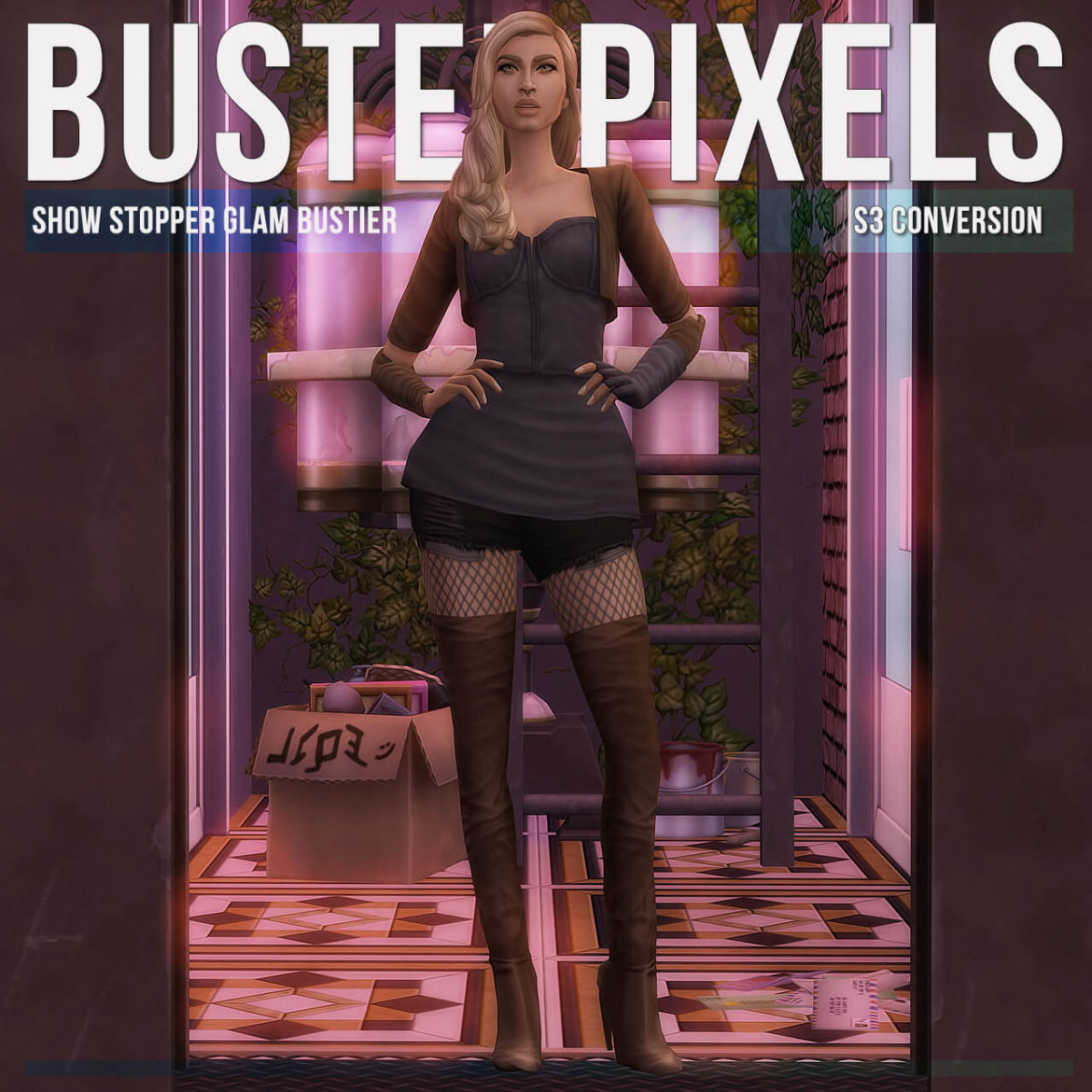 Sims 4 show stopper glam bustier s3 conversion base game
