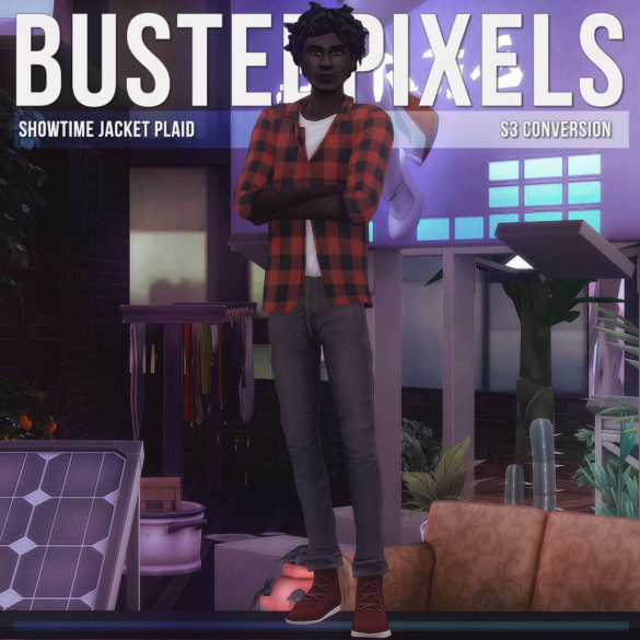 Sims 4 showtime jacket plaid s3 conversion base game
