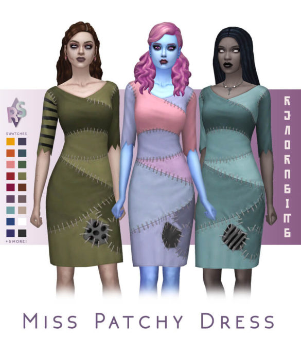 Sims 4 simblreen gift miss patchy dress