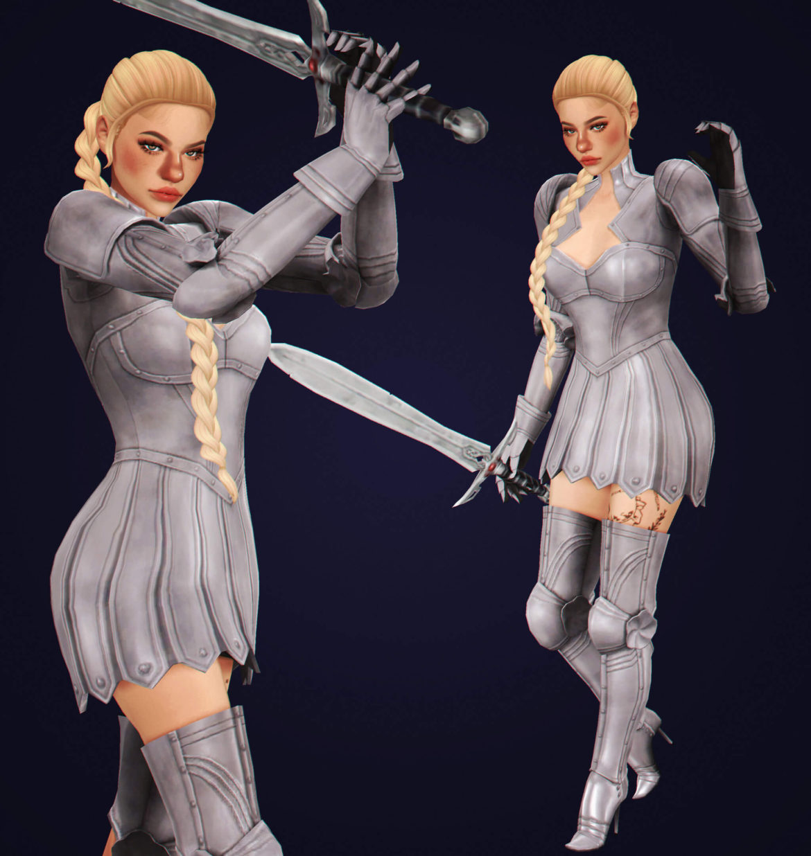 Sims 4 look 3 knight