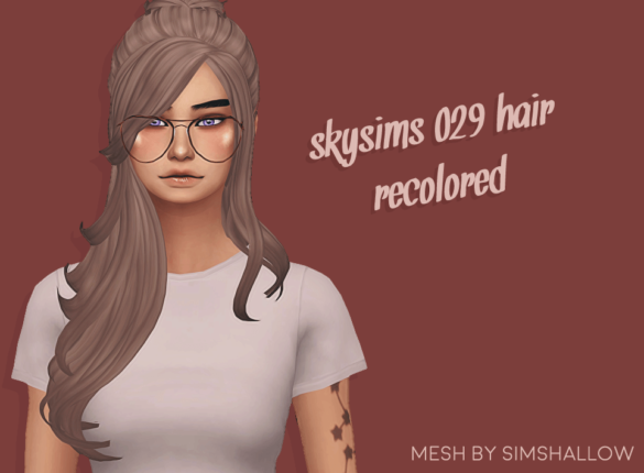 Sims 4 simshallows skysims 029 hair recolored mesh