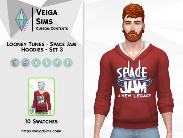 Sims 4 Space Jam Hoodies – Set 3 by David_Mtv